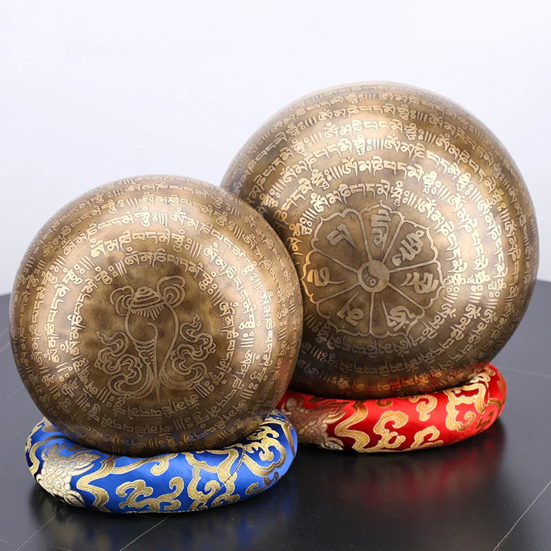 DecorBites™ 24cm Tibetan Singing Bowl for Yoga Music Therapy and Meditation
