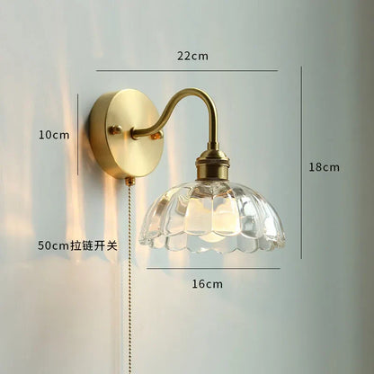 DecorBites™ LED Petal Wall Sconce Modern Nordic Style Pull Chain Switch Stair Mirror Light
