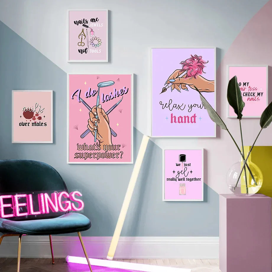 DecorBites™ Beauty Salon Wall Art Set