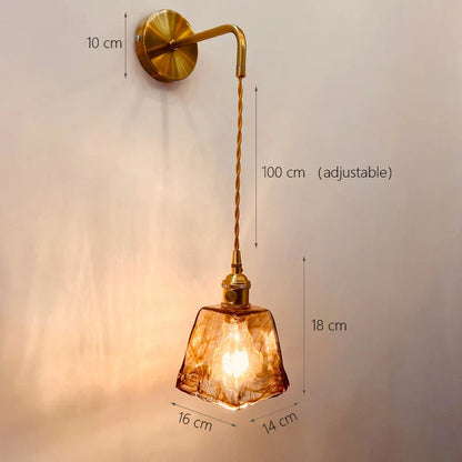 DecorBites™ Glass Adjustable LED Sconce Wall Light for Bedroom Home Decor