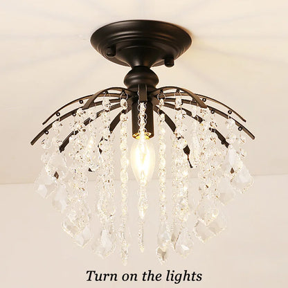 DecorBites™ Crystal Ceiling Light: Luxury Modern Chandelier for Home Living Spaces