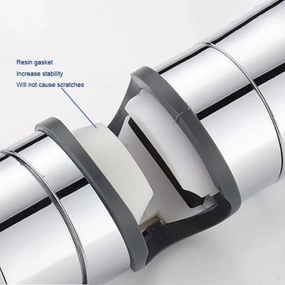 DecorBites™ Adjustable Slider Shower Head Holder Bracket Chrome Mounting Accessory