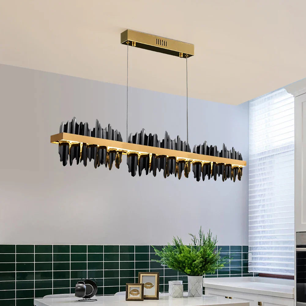 DecorBites™ Iceberg Design LED Chandelier - Modern Dining Room & Kitchen Island Lighting