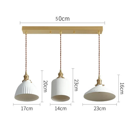 DecorBites™ Ceramic LED Pendant Lights | Copper Modern Hanglamp for Home Indoor Lighting