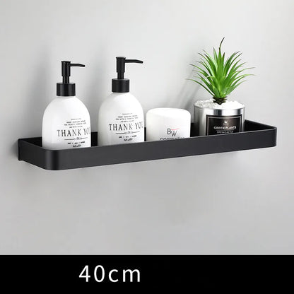 DecorBites™ Aluminum Bathroom Corner Shelf Wall Mounted 30-50CM White Kitchen Storage Holder