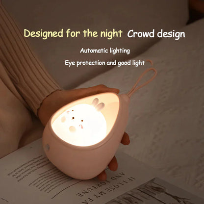 DecorBites™ Animal Night Light with Sensor Control for Kids, USB Rechargeable Silicone LED