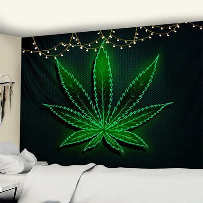 DecorBites™ 3D Printed Maple Leaf Wall Hanging Tapestry for Boho Home Decor