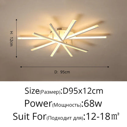 DecorBites™ LED Ceiling Chandelier Indoor Lighting Living Room Bedroom Hall Aisle Lustre Fixture