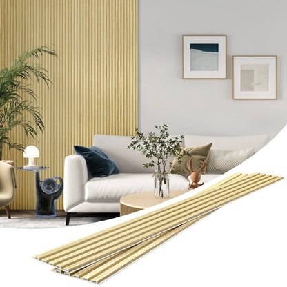 Hausvita 48 x 6 inch WPC Slat Wall Panel (16 Pack)