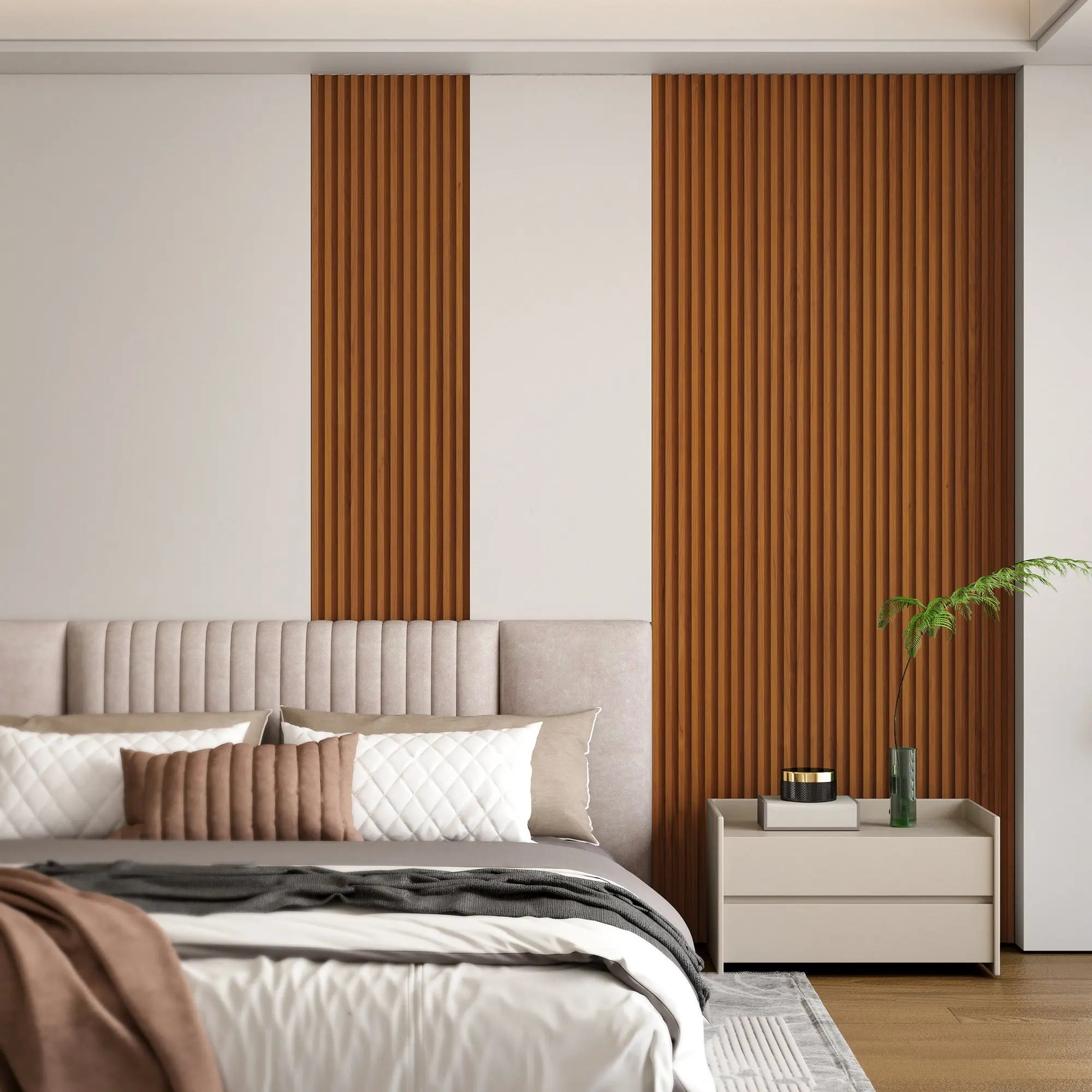 Hausvita 48 x 6 inch WPC Slat Wall Panel (16 Pack)