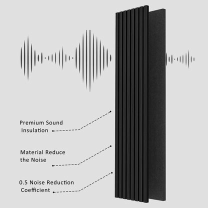 Hausvita Acoustic Solid Wood Slat Wall Panels ( 2 Panels Per Box ) -Wholesale