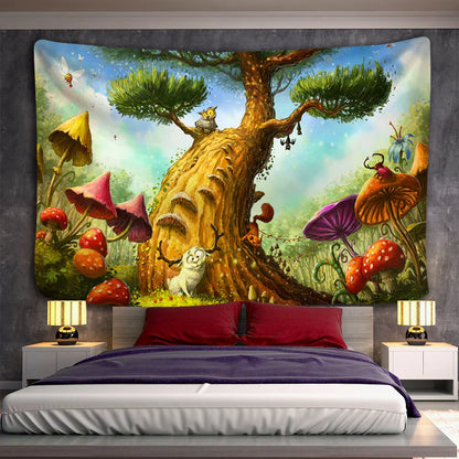DecorBites™ 3D Print Hippie Wall Tapestry, Bohemian Home Decor Bed Sheet & Wall Hanging