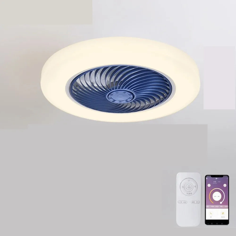 DecorBites™ 52cm Smart Ceiling Fan with Lights Remote Control, Retractable Blades Silent Operation