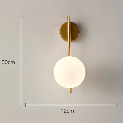 DecorBites™ Glass Gold LED Wall Lamp for Chic Indoor Lighting