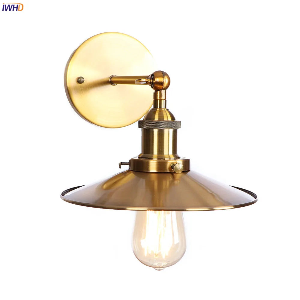 DecorBites™ Antique Gold Rustic LED Wall Light for Home Decor