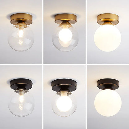 DecorBites™ Glass Ball Ceiling Light: Modern Nordic Style, Creative Round Lamp for Home Decor.