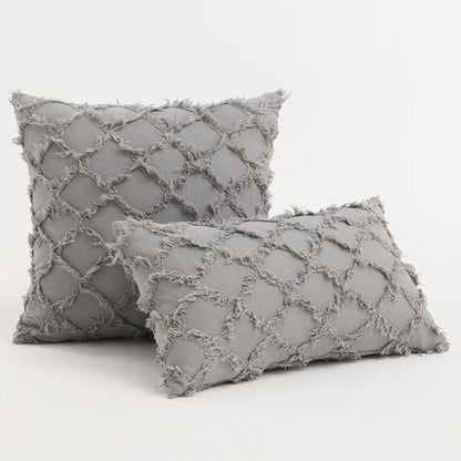DecorBites™ Black Boho Lumbar Woven Pillow Cover for Bed Bedroom Decor