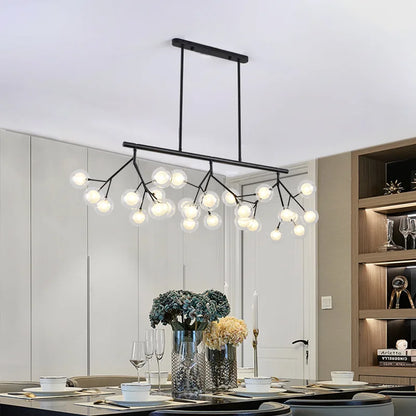 DecorBites™ LED Glass Ball Branch Chandelier | Modern Firefly Art Decor Lighting