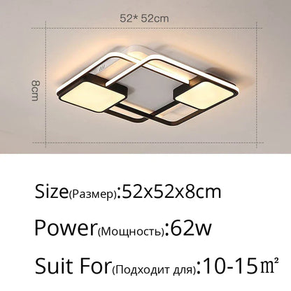 DecorBites™ LED Chandelier: Modern Dimmable Light for Living Room, Kitchen, and Aisle