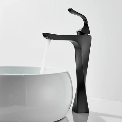 DecorBites™ Black Bronze Bathroom Basin Faucet, Single Lever Lavatory Sink Mixer Tap