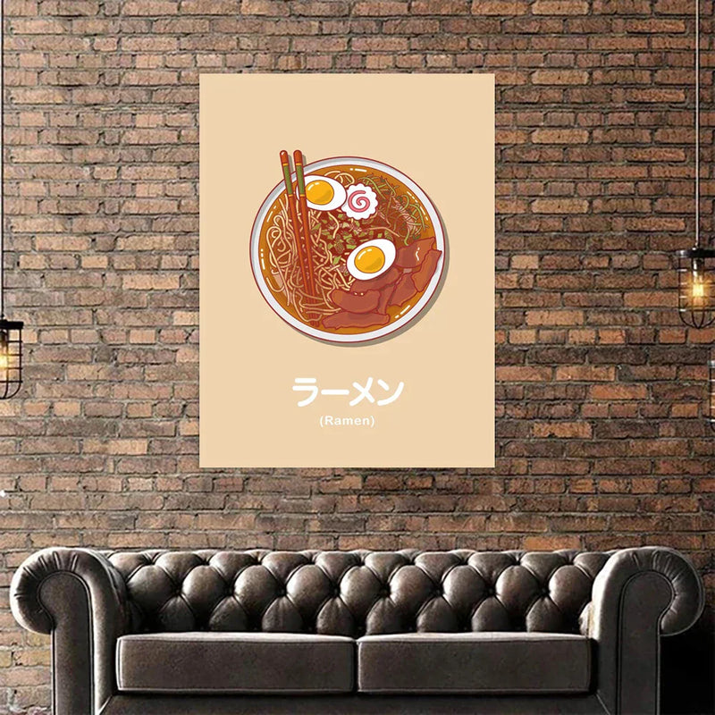 ™ Japanese Narutomaki Ramen Wall Art Print for Modern Home Decoration