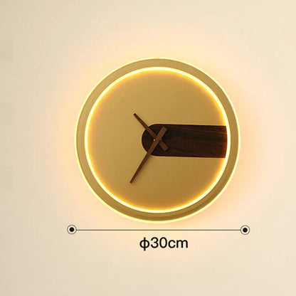DecorBites™ Aluminum Clock Wall Lamp - Modern Led Sconce Light for Home, Hotel & Aisle