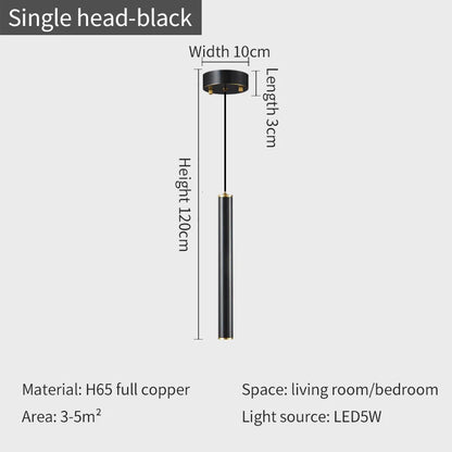 DecorBites™ Copper Bedroom Chandelier & Modern Bar Spot Light Wall Sconce Set