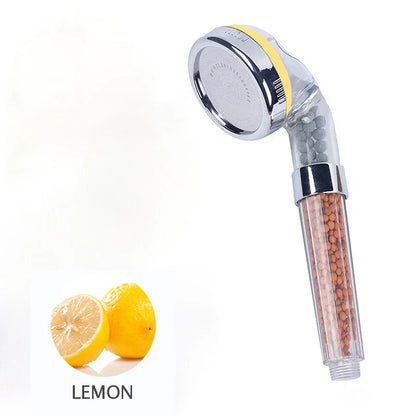 DecorBites™ Aroma Shower Head: Vitamin Lemon Lavender Rose Scent High Pressure Water Filtration