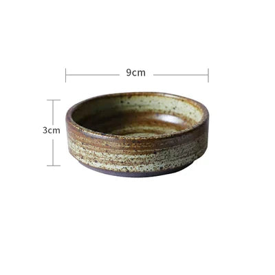 DecorBites™ Japanese Style Ceramic Rice Bowl Round Dish - Swallow Design