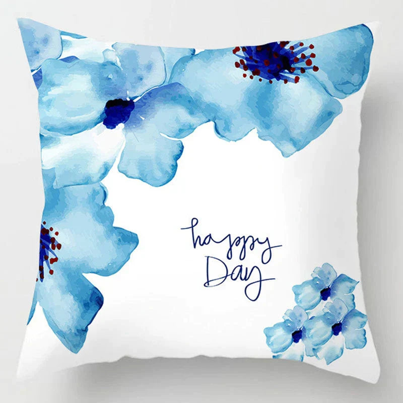 DecorBites™ Blue Geometric Marble Stripe Line Pillowcases for Car Sofa Decor