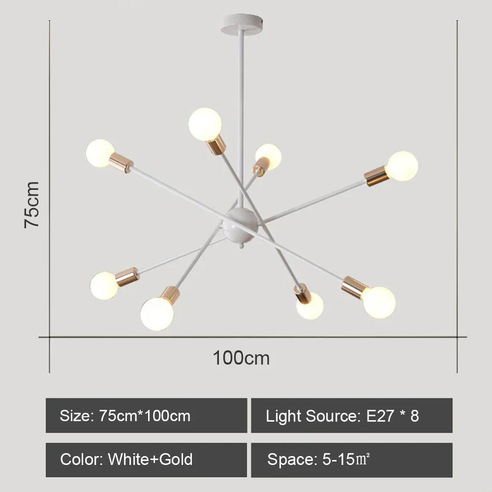 DecorBites™ LED Metal Chandeliers for Living Room - Stylish Ceiling Light for Home Decor