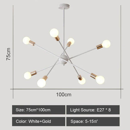 DecorBites™ LED Metal Chandeliers for Living Room - Stylish Ceiling Light for Home Decor