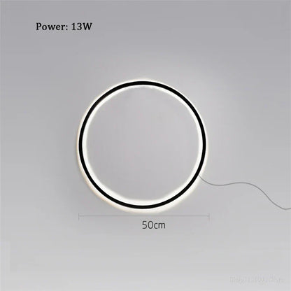 DecorBites™ LED Ring Wall Lamp: Minimalist Living Room Decor & Atmosphere Light