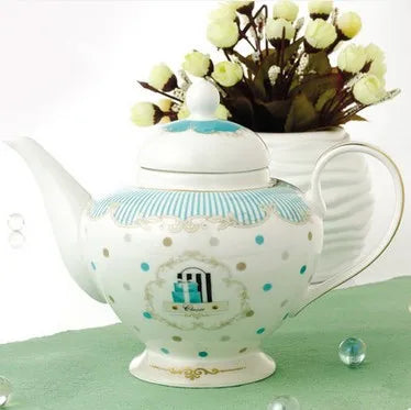 DecorBites™ Bone China Tea Set, Phnom Penh Pot, Cups, Mugs, Plates, Home Decor