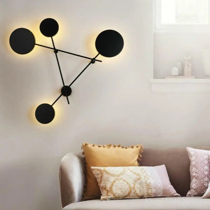 DecorBites™ Geometric Iron Wall Lamp: Modern Nordic Design, LED, Living Room & Bedroom Décor