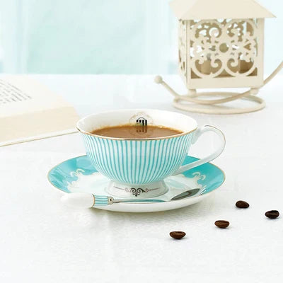 DecorBites™ Bone China Tea Set, Phnom Penh Pot, Cups, Mugs, Plates, Home Decor