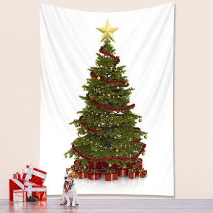 DecorBites™ Christmas Tree Bedroom Decoration Wall Tapestry Mattress - Large Bohemian New Year Party Decor