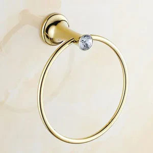 DecorBites™ Gold Bathroom Hardware Set: Towel Rack, Toilet Paper Holder, Towel Bar, Hook