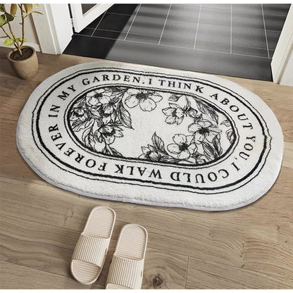 DecorBites™ Angel Print Shaggy Bath Rug 40x60cm