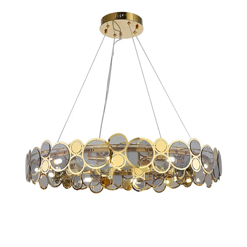 ™ Gold Iron Glass Chandelier Lighting for Dinning Room