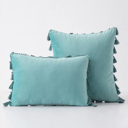 DecorBites™ Boho Tassel Fringe Orange Pillow Covers Pack for Home Decor