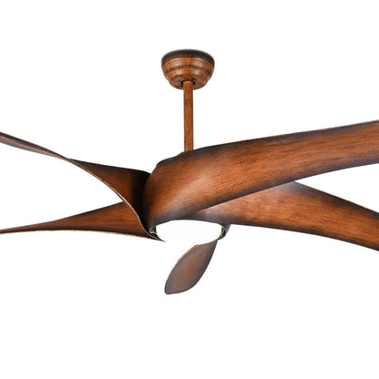 DecorBites™ 60" Brown Blades Ceiling Fan with Remote Control and LED Light