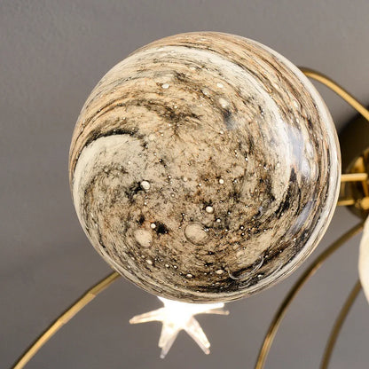 DecorBites™ Glass Ball Planet Chandelier for Kids Room and Living Room