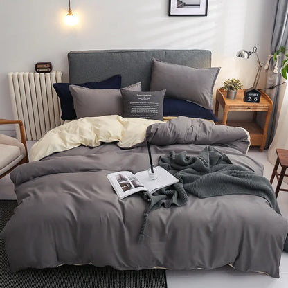 DecorBites™ Light Gray Luxury Duvet Cover Set with Sheet Pillowcases