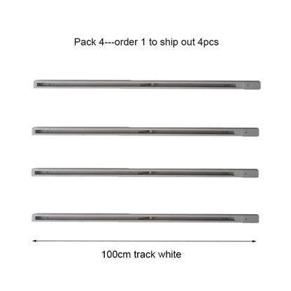 DecorBites™ 100cm Black White Track for Track Lights Aluminum Rail Part