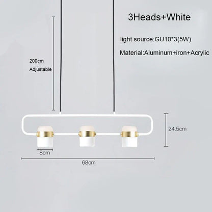 DecorBites™ LED Chandelier Pendant Lamp for Modern Dining Room, Cafe & Bar