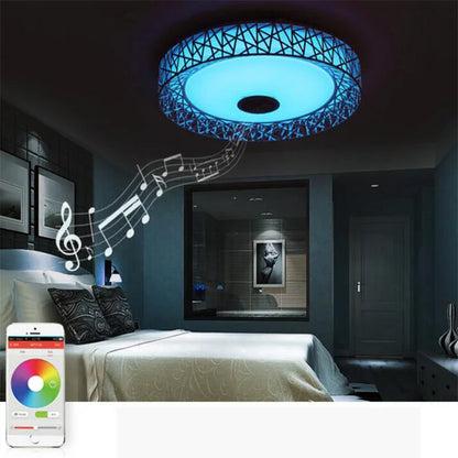 DecorBites™ Bluetooth Speaker Ceiling Light 36W | Bedroom Music Party Lamp with Remote Control