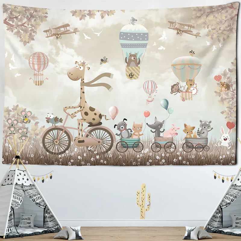 ™ Kawaii Bear Tapestry Wall Hanging for Children's Room Décor