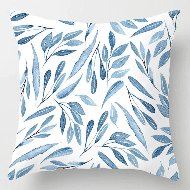 DecorBites™ Blue Geometric Marble Stripe Line Pillowcases for Car Sofa Decor
