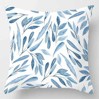 DecorBites™ Blue Geometric Marble Stripe Line Pillowcases for Car Sofa Decor